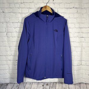 The North Face Jacket Womens Large Hooded Windwall Softshell Full Zip Outdoor